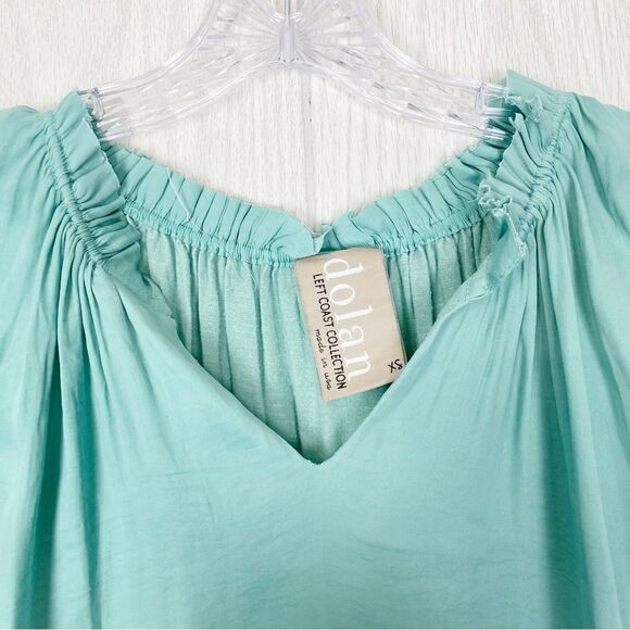 Anthropologie | Dolan | Aurelia Seafoam Green Ruffle Tie Tank Top Blouse XS - Picture 5 of 10